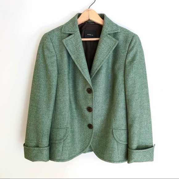 Akris Jackets & Blazers - AKRIS Wool Knit Blazer Sage Green